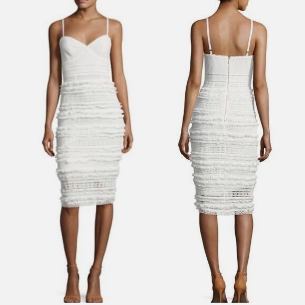 Trina Turk Cream Lace Midi Dress